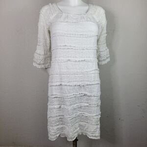 Dressbarn White Lace Lined Dress‎